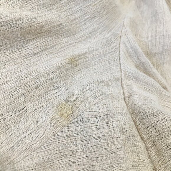 EILEEN FISHER Beige Italian Linen Cotton Blend Textured Pant - Picture 8 of 16